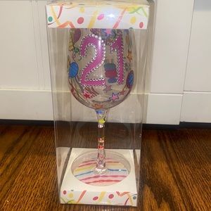 21st Birthday Wine Glass